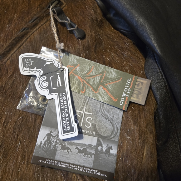 STS Ranchwear Black Leather Jacket - Picture 4 of 5